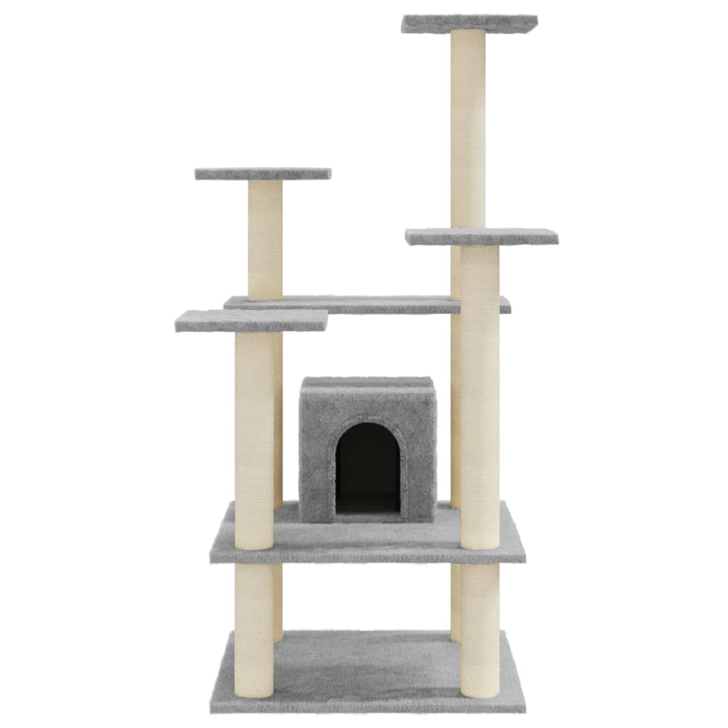 Kattenkrabpaal Met Sisal Krabpalen 110 Cm Lichtgrijs