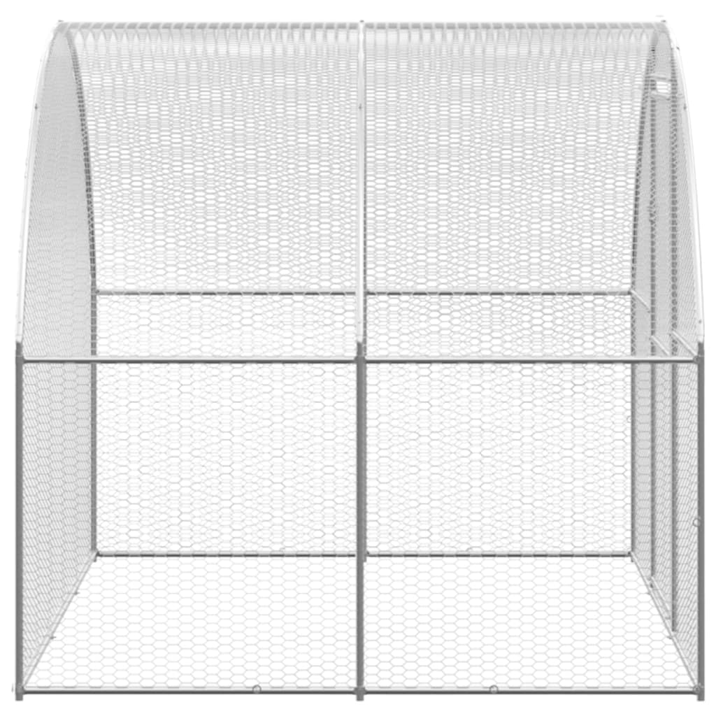 Kippenren Gegalvaniseerd Staal 3 x 4 x 2 m Met luifel