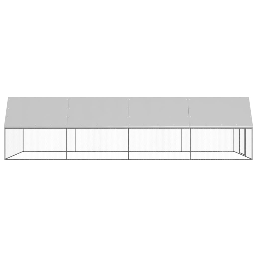 Buitenhok Voor Kippen Gegalvaniseerd Staal 3 x 8 x 2 m