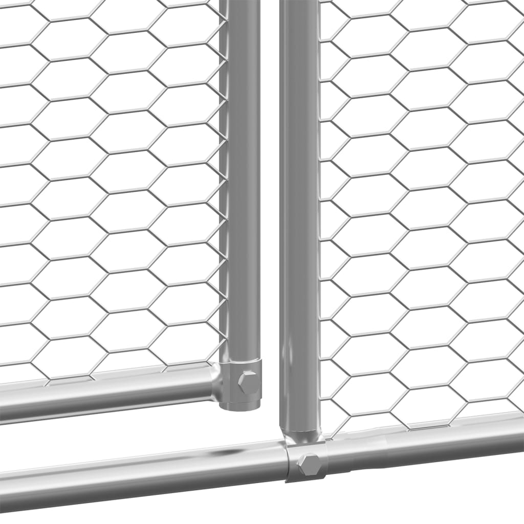 Buitenhok Voor Kippen Gegalvaniseerd Staal 3 x 8 x 2 m