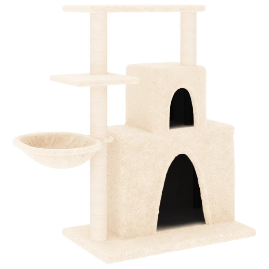 Kattenmeubel Met Sisal Krabpalen 83 Cm Crèmekleurig