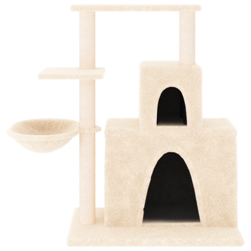 Kattenmeubel Met Sisal Krabpalen 83 Cm Crèmekleurig