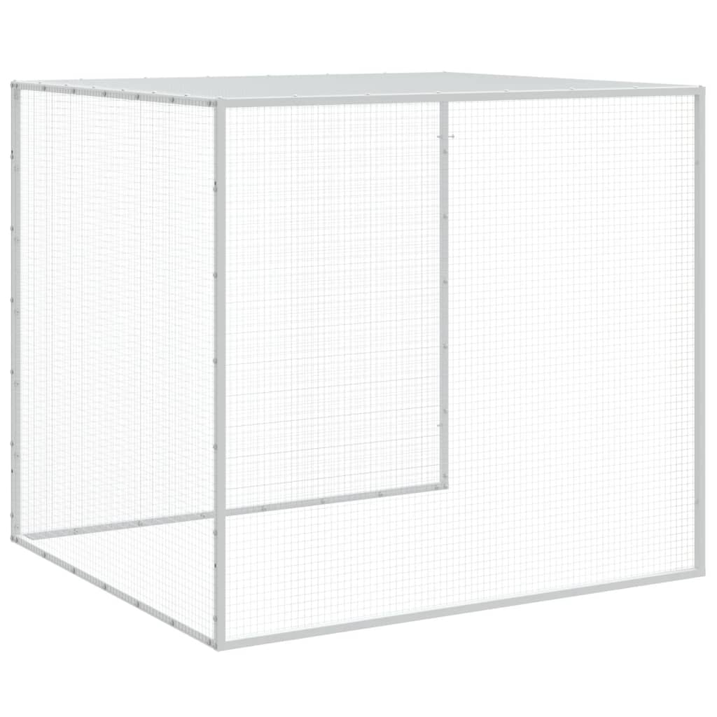 Kippenhok Met Dak Gegalvaniseerd Staal 403 x 98 x 90 cm Antraciet