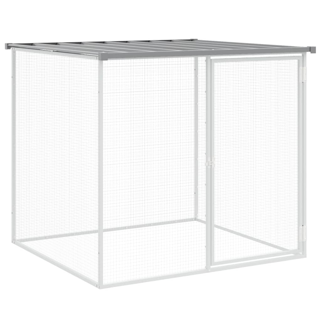 Kippenhok Met Dak Gegalvaniseerd Staal 603 x 98 x 90 cm Lichtgrijs