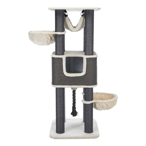 De Trixie Krabpaal Humberto XXL Crème / Grijs van 68 x 68 x 174 is een uitgebreid krabmeubel dat uitermate geschikt voor grote katten.
