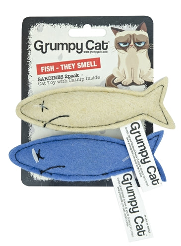 Grumpy Cat Sardines Met Catnip 2 STUKS 7 CM