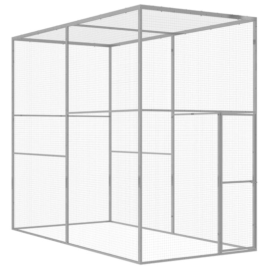 Kattenkooi 3X1,5X2,5 M Gegalvaniseerd Staal 3 x 1.5 x 2.5 m