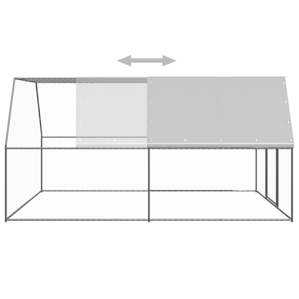 Kippenhok Gegalvaniseerd Staal 3 x 4 x 2 m