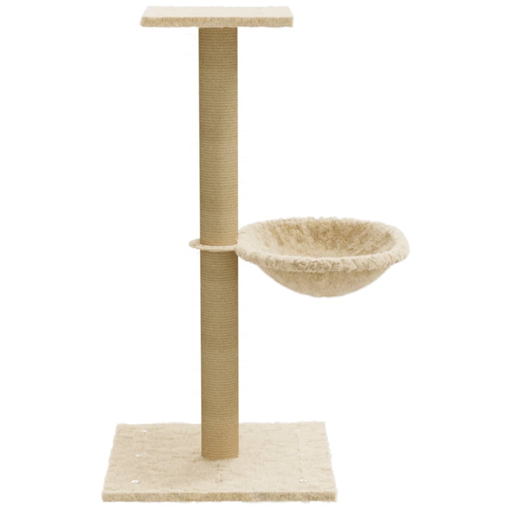 Kattenmeubel Met Sisal Krabpaal 74 Cm Crèmekleurig