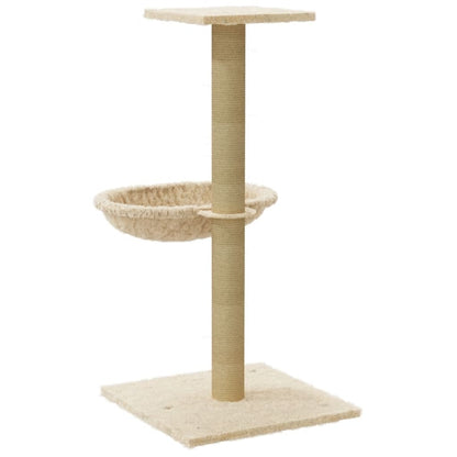 Kattenmeubel Met Sisal Krabpaal 74 Cm Crèmekleurig