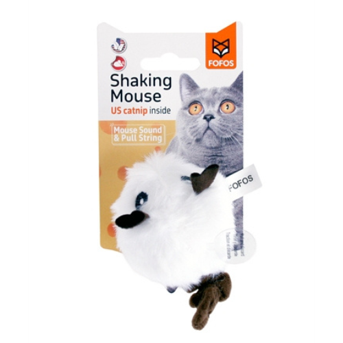 Fofos Shaking Muis Met Geluid Wit