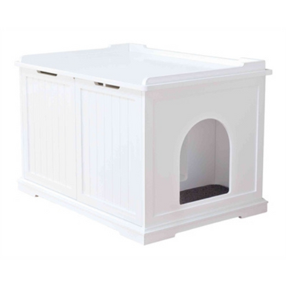 Het Trixie Kattenhuis XL Wit van 75 x 51 x 53 cm is een toilethuis voor de kat dat ook als huis voor een kattenmand gebruikt kan worden.