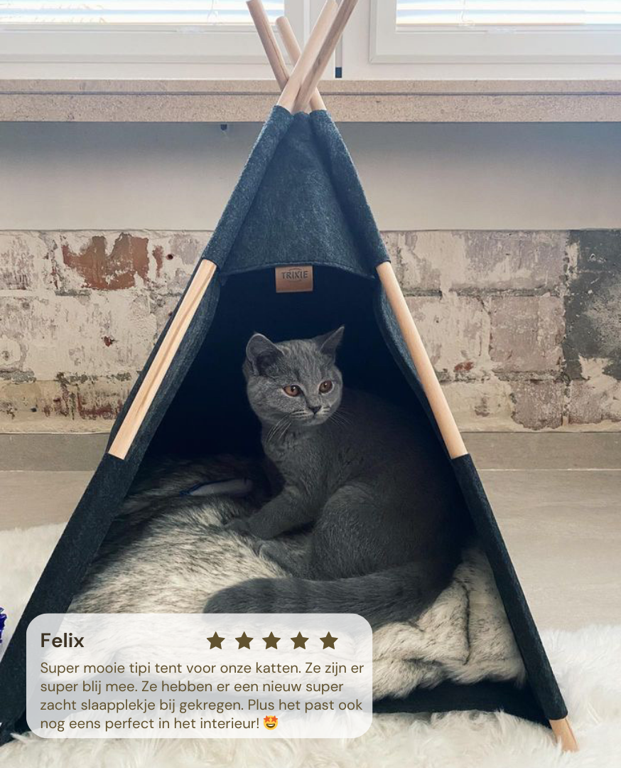 Trixie Kattenmand Tipi Vilt Antraciet