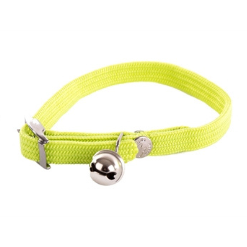 Goedkope Martin Halsband Kat Elastisch Nylon Groen/Geel