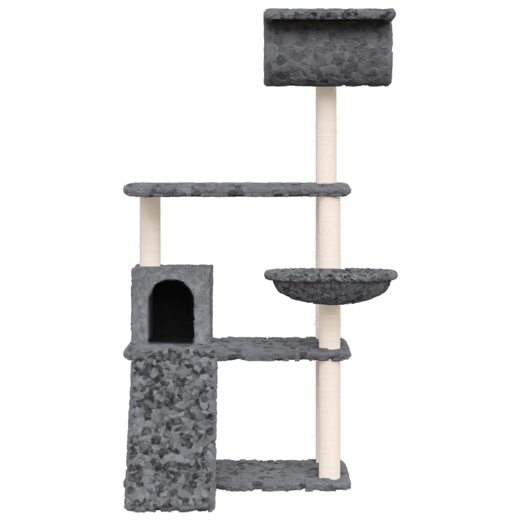 Kattenmeubel Met Sisal Krabpalen 131 Cm Donkergrijs