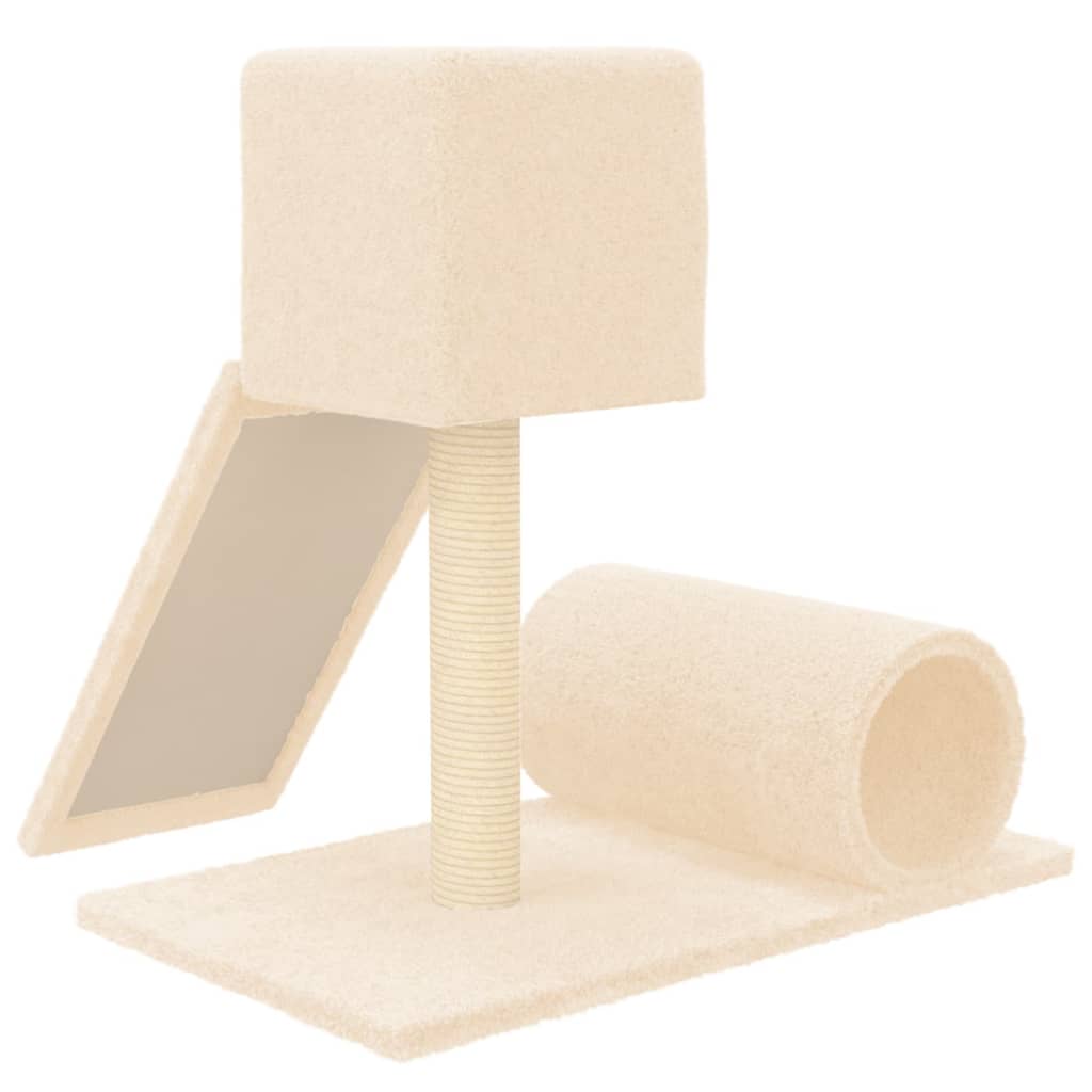 Kattenmeubel Met Sisal Krabpaal 59 Cm Crèmekleurig