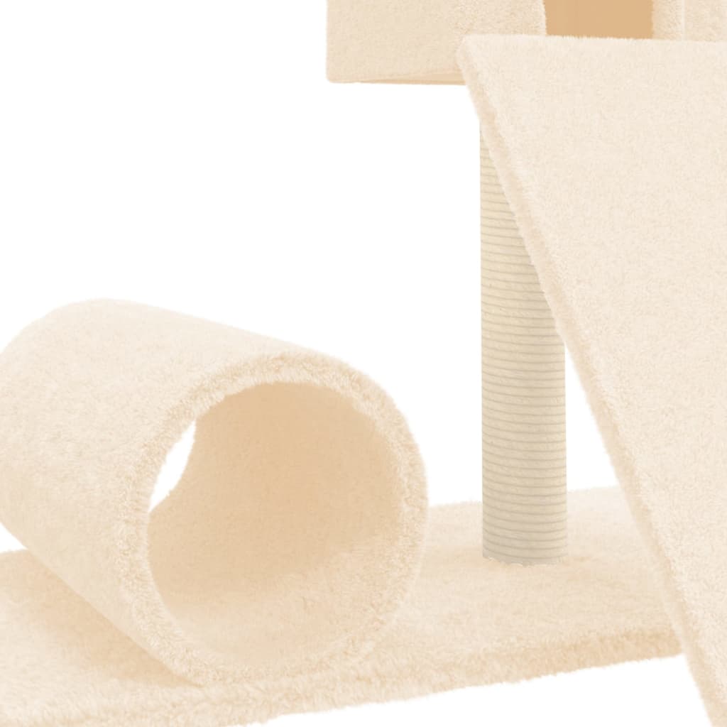 Kattenmeubel Met Sisal Krabpaal 59 Cm Crèmekleurig