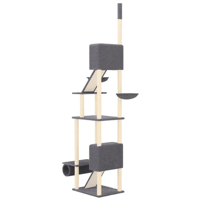Kattenmeubel Vloer Tot Plafond 277-303 Cm Donkergrijs