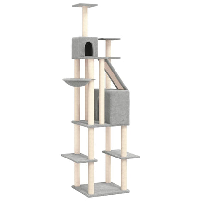 Kattenmeubel Met Sisal Krabpalen 201 Cm Lichtgrijs