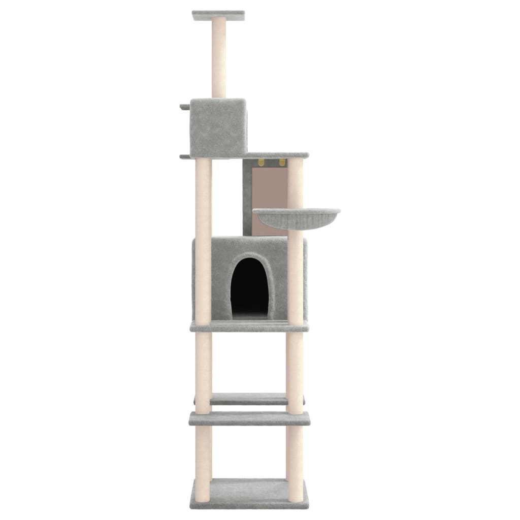 Kattenmeubel Met Sisal Krabpalen 201 Cm Lichtgrijs