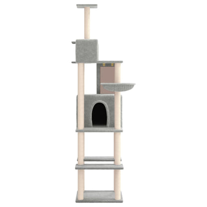 Kattenmeubel Met Sisal Krabpalen 201 Cm Lichtgrijs