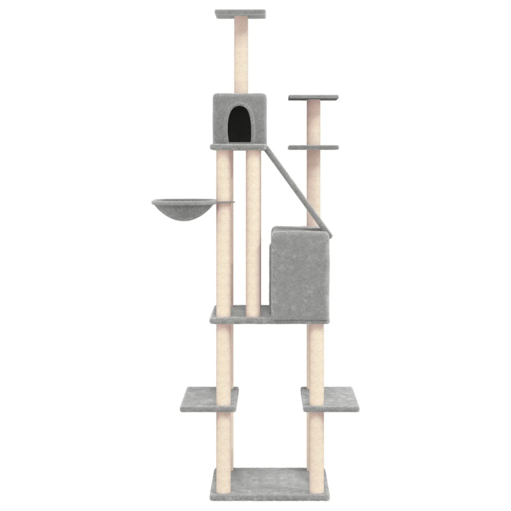 Kattenmeubel Met Sisal Krabpalen 201 Cm Lichtgrijs