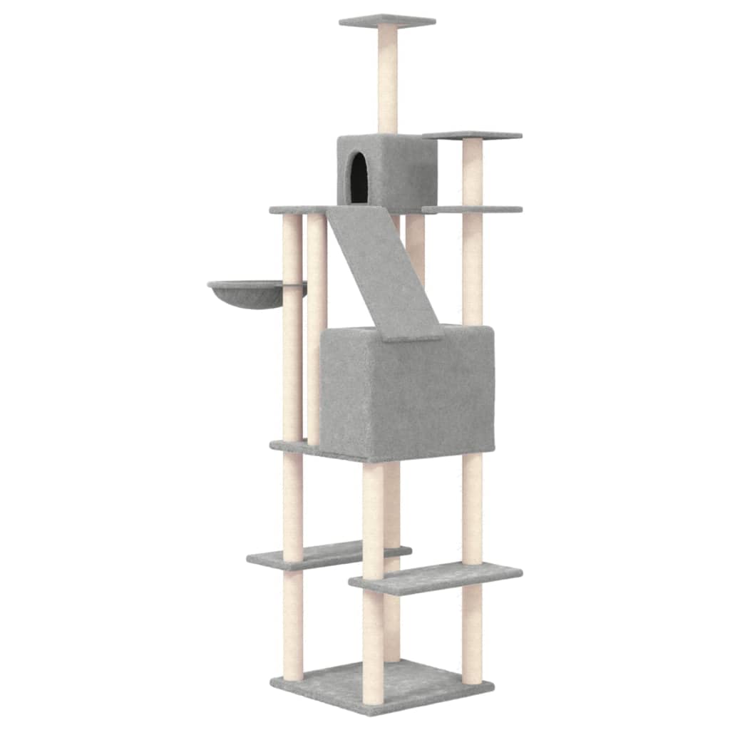 Kattenmeubel Met Sisal Krabpalen 201 Cm Lichtgrijs
