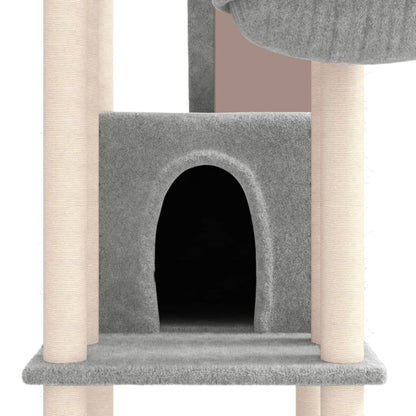 Kattenmeubel Met Sisal Krabpalen 201 Cm Lichtgrijs