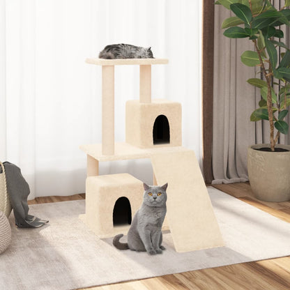 Kattenmeubel Met Sisal Krabpalen 82 Cm Crèmekleurig
