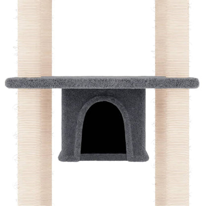 Kattenmeubel Met Sisal Krabpalen 169 Cm Donkergrijs