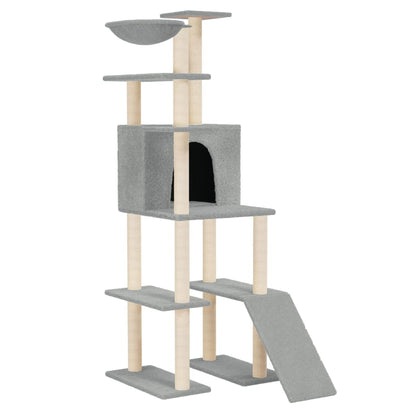 het kattenmeubel beschikt over 1 huisje, 1 hangmandje, 1 trapje en platforms, waardoor je katten een perfecte plek hebben om te klimmen, te zitten, te krabben, zich te verstoppen en ook te ontspannen.